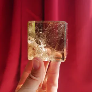 2″ Natural Smoky Quartz Hexahedron or Cube 12.7 Oz | Earth Element of the Platonic Solids | Sacred Geometry