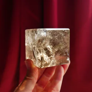 2″ Natural Smoky Quartz Hexahedron or Cube 13 Oz | Earth Element of the Platonic Solids | Sacred Geometry