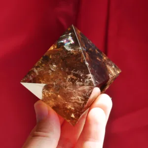 2.5″ Natural Smoky Quartz Octahedron 7.5 Oz | Air Element of the Platonic Solids | Sacred Geometry