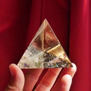 2.6″ Natural Smoky Quartz Tetrahedron 4.3 Oz | Fire Element of the Platonic Solids | Sacred Geometry