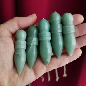 Large Green Aventurine Egyptian Karnac Pendulum 2.25-2.5"