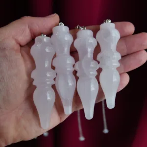 Mangano Calcite Egyptian Karnac Thoth Pendulums 2.75" - Choose Your Own!