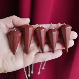 1.5" Red Jasper Pendulums from Brazil - Choose Your Own!