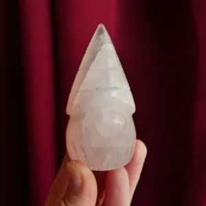 3" Rose Quartz Gnome Pink Crystal Carving from Brazil