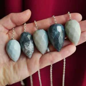 Trolleite Faceted Teardrop Pendulum - You Choose!